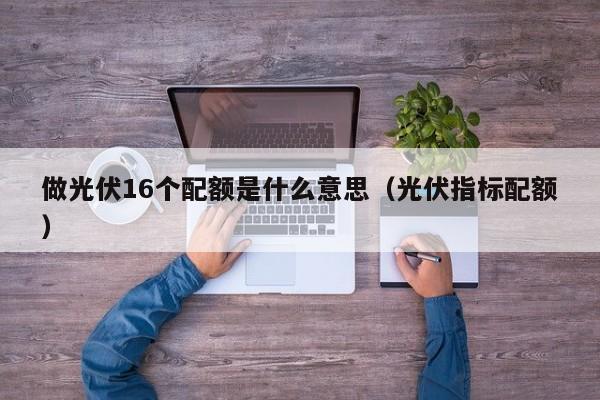 做光伏16个配额是什么意思（光伏指标配额）