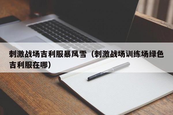 刺激战场吉利服暴风雪（刺激战场训练场绿色吉利服在哪）