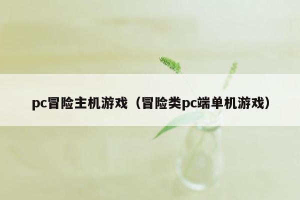 pc冒险主机游戏（冒险类pc端单机游戏）