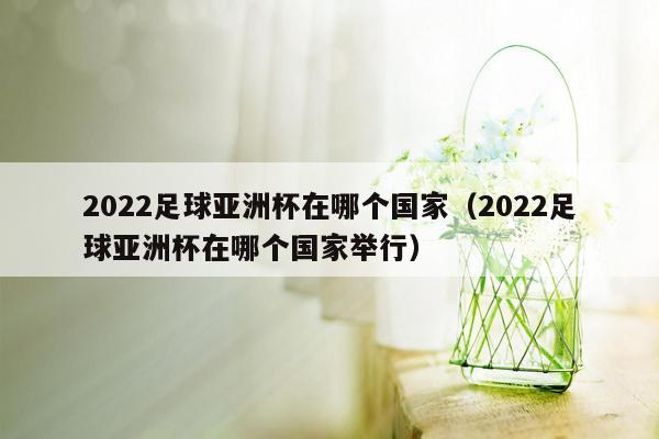 2022足球亚洲杯在哪个国家（2022足球亚洲杯在哪个国家举行）