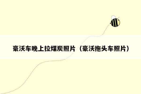 豪沃车晚上拉煤炭照片（豪沃拖头车照片）