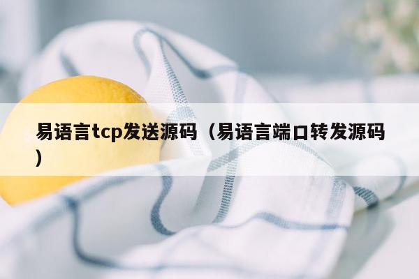 易语言tcp发送源码（易语言端口转发源码）