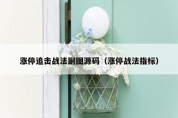 涨停追击战法副图源码（涨停战法指标）