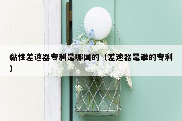 黏性差速器专利是哪国的（差速器是谁的专利）