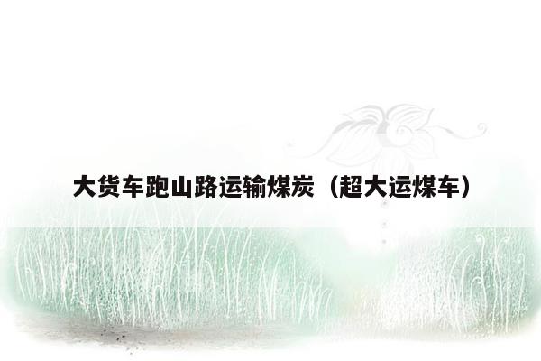 大货车跑山路运输煤炭（超大运煤车）