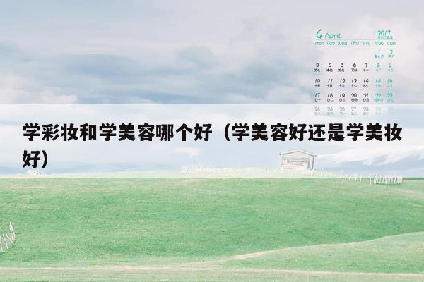 学彩妆和学美容哪个好（学美容好还是学美妆好）