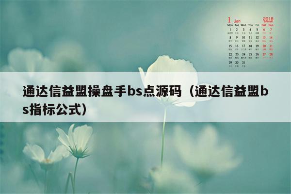 通达信益盟操盘手bs点源码（通达信益盟bs指标公式）