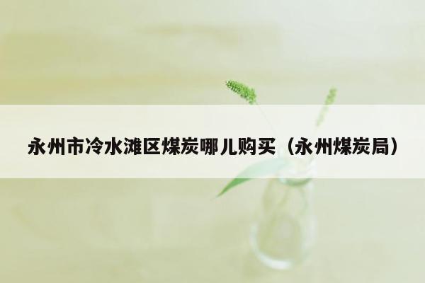 永州市冷水滩区煤炭哪儿购买（永州煤炭局）