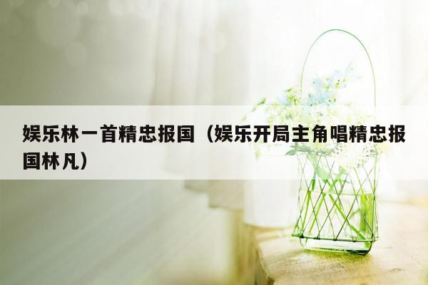娱乐林一首精忠报国（娱乐开局主角唱精忠报国林凡）