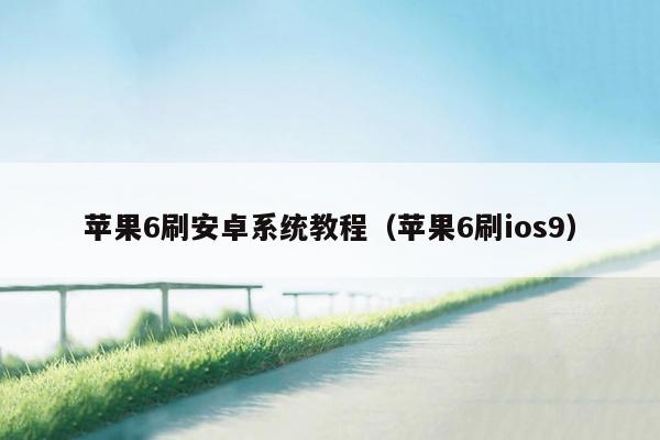 苹果6刷安卓系统教程（苹果6刷ios9）