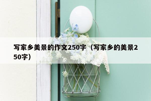 写家乡美景的作文250字（写家乡的美景250字）