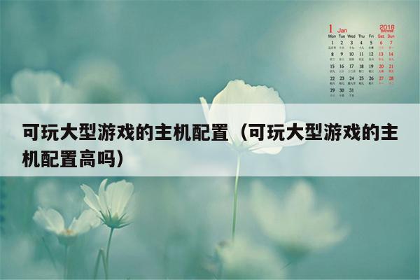 可玩大型游戏的主机配置（可玩大型游戏的主机配置高吗）