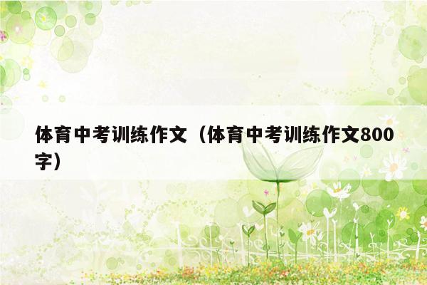 体育中考训练作文（体育中考训练作文800字）