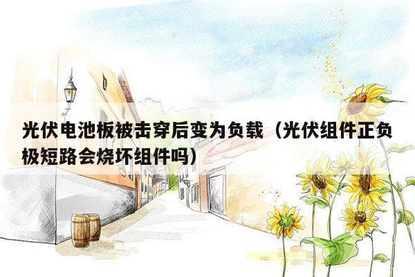 光伏电池板被击穿后变为负载（光伏组件正负极短路会烧坏组件吗）