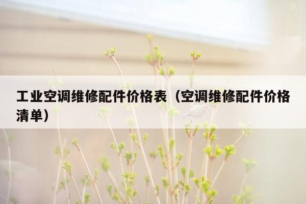 工业空调维修配件价格表（空调维修配件价格清单）