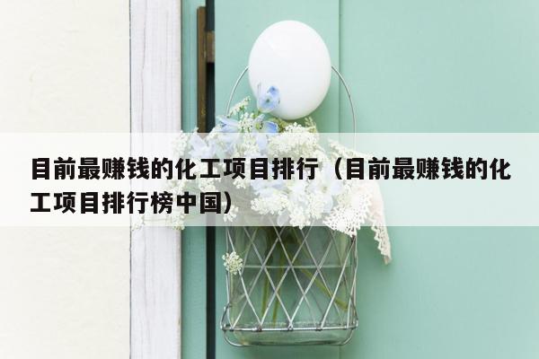 目前最赚钱的化工项目排行（目前最赚钱的化工项目排行榜中国）