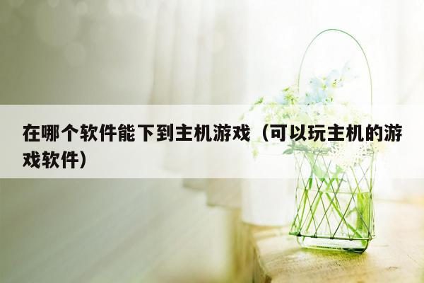 在哪个软件能下到主机游戏（可以玩主机的游戏软件）