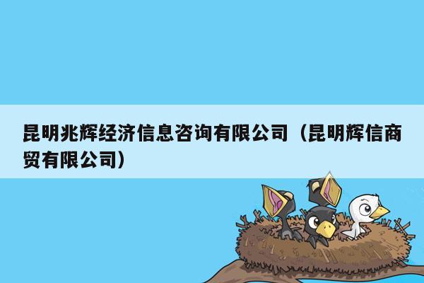 昆明兆辉经济信息咨询有限公司（昆明辉信商贸有限公司）