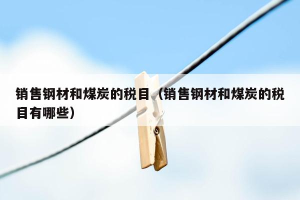 销售钢材和煤炭的税目（销售钢材和煤炭的税目有哪些）