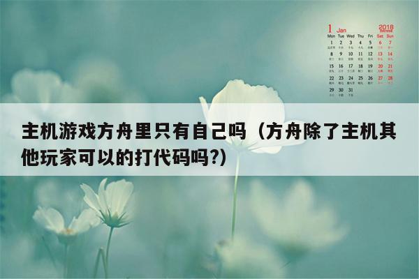 主机游戏方舟里只有自己吗（方舟除了主机其他玩家可以的打代码吗?）