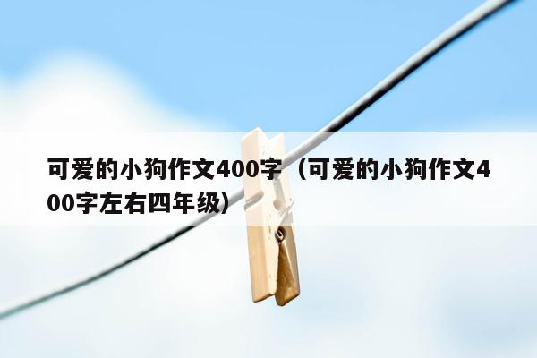 可爱的小狗作文400字（可爱的小狗作文400字左右四年级）