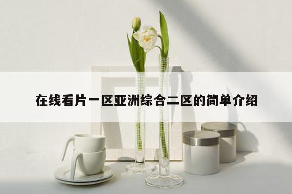 在线看片一区亚洲综合二区的简单介绍