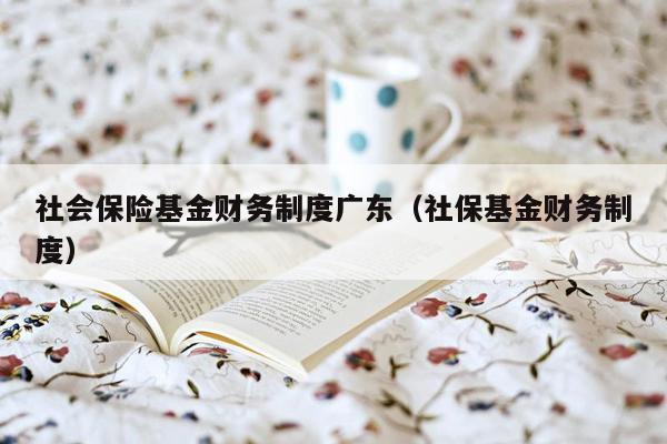社会保险基金财务制度广东（社保基金财务制度）