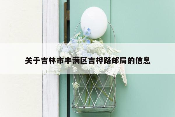 关于吉林市丰满区吉桦路邮局的信息