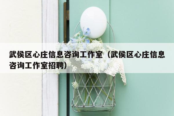 武侯区心庄信息咨询工作室（武侯区心庄信息咨询工作室招聘）