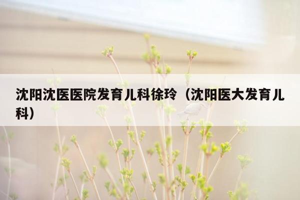 沈阳沈医医院发育儿科徐玲（沈阳医大发育儿科）