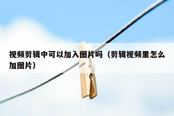 视频剪辑中可以加入图片吗（剪辑视频里怎么加图片）