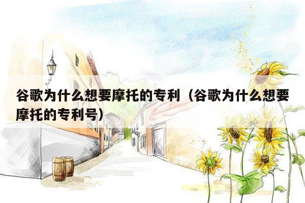 谷歌为什么想要摩托的专利（谷歌为什么想要摩托的专利号）