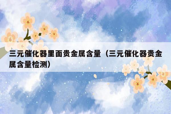 三元催化器里面贵金属含量（三元催化器贵金属含量检测）
