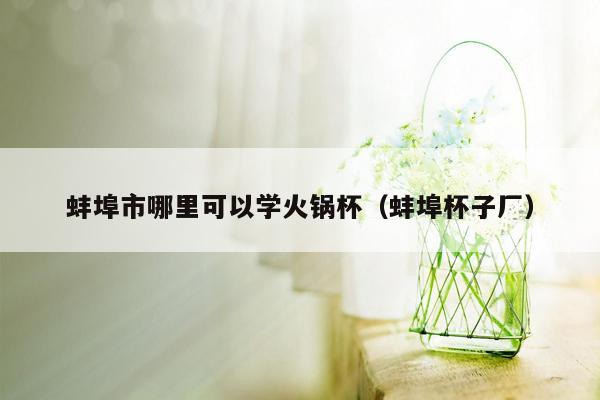 蚌埠市哪里可以学火锅杯（蚌埠杯子厂）
