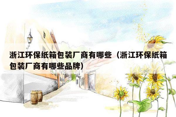 浙江环保纸箱包装厂商有哪些（浙江环保纸箱包装厂商有哪些品牌）