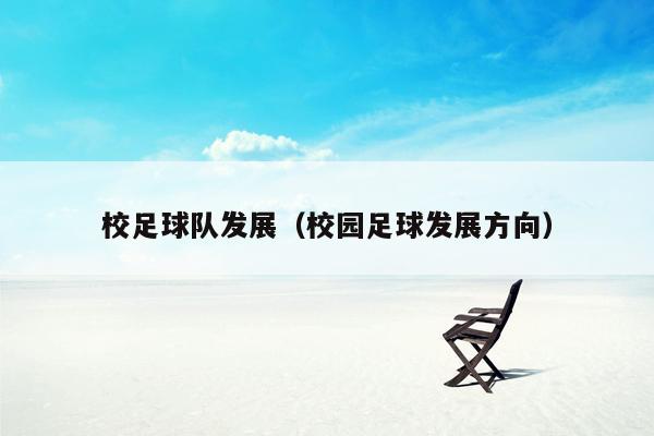 校足球队发展（校园足球发展方向）