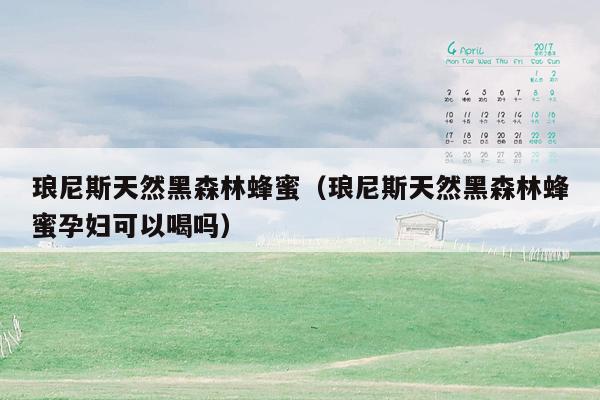 琅尼斯天然黑森林蜂蜜（琅尼斯天然黑森林蜂蜜孕妇可以喝吗）