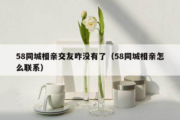 58同城相亲交友咋没有了（58同城相亲怎么联系）