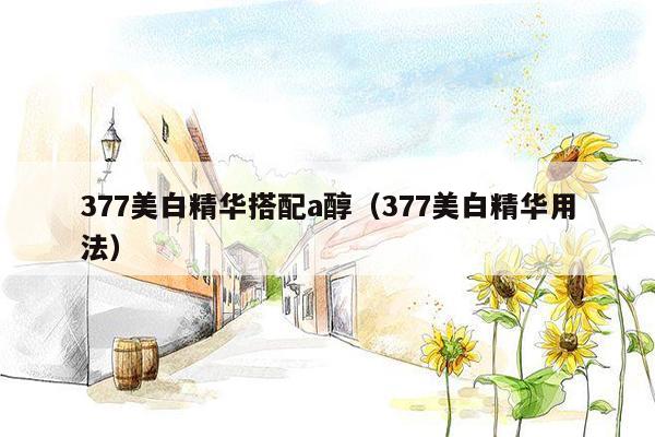 377美白精华搭配a醇（377美白精华用法）