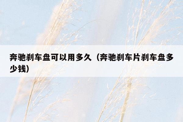 奔驰刹车盘可以用多久（奔驰刹车片刹车盘多少钱）