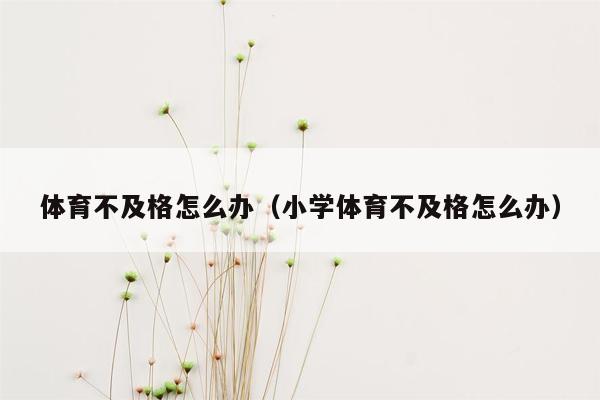 体育不及格怎么办（小学体育不及格怎么办）